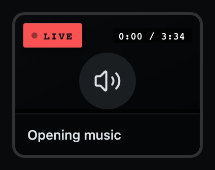The same cue on stage.