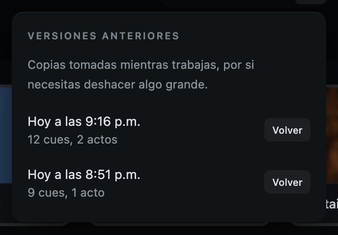 Versiones anteriores: las copias tomadas mientras trabajabas. Volver, al lado de una, regresa a ella, y pregunta antes.