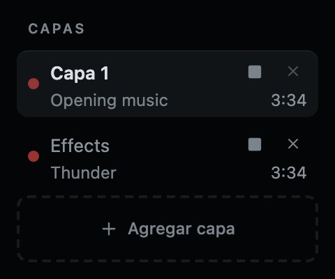 Dos capas, cada una con algo al aire.