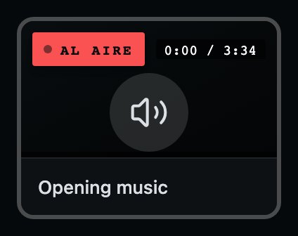 El mismo cue en escena.