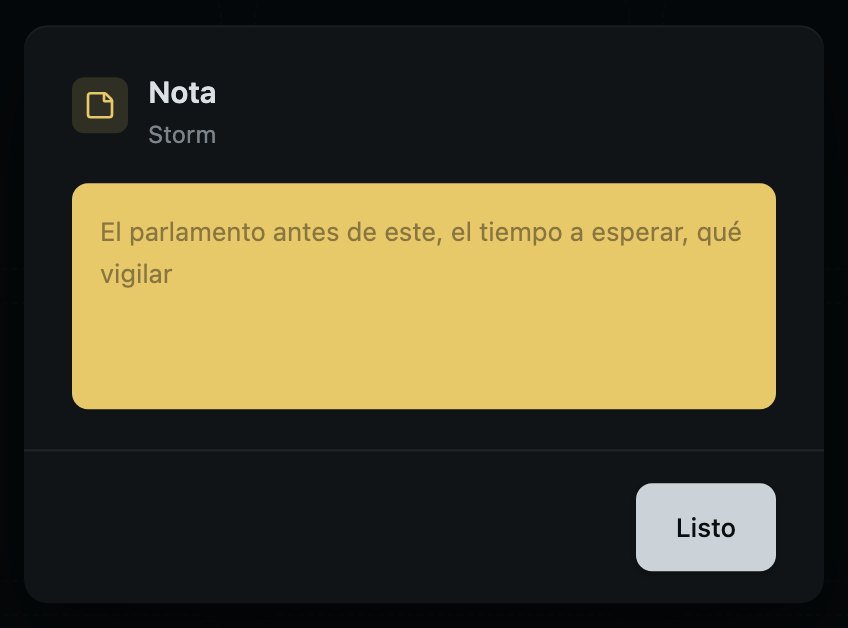 Escribiendo una. Lo que escribes es lo que ve la cabina.