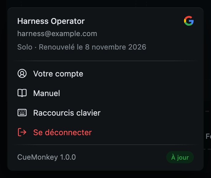Le menu derrière votre nom, en bas de la colonne de gauche.