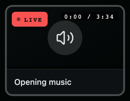 The same cue on stage.