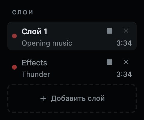 Два слоя, на каждом что-то идёт.