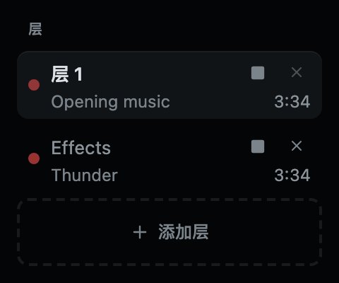 两层，各有内容在播。